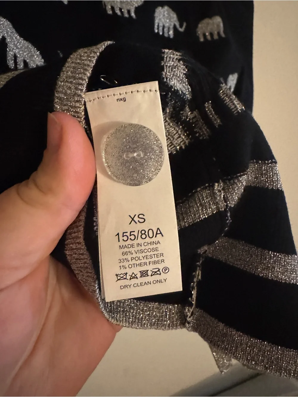 kate spade Black V-Neck Cardigan with Silver Elephant Motif- send an offer ❤️